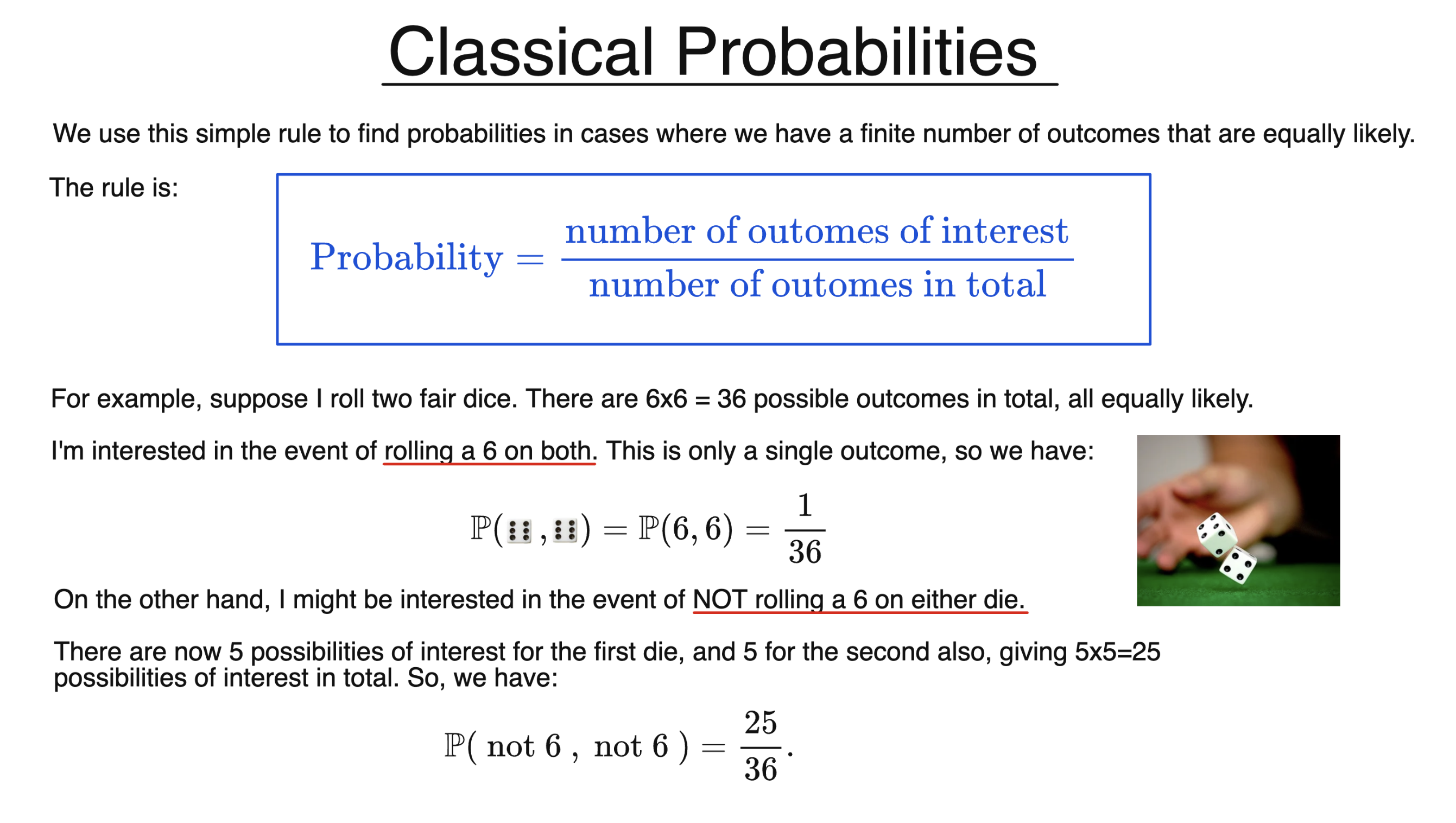 Classical Probabilities