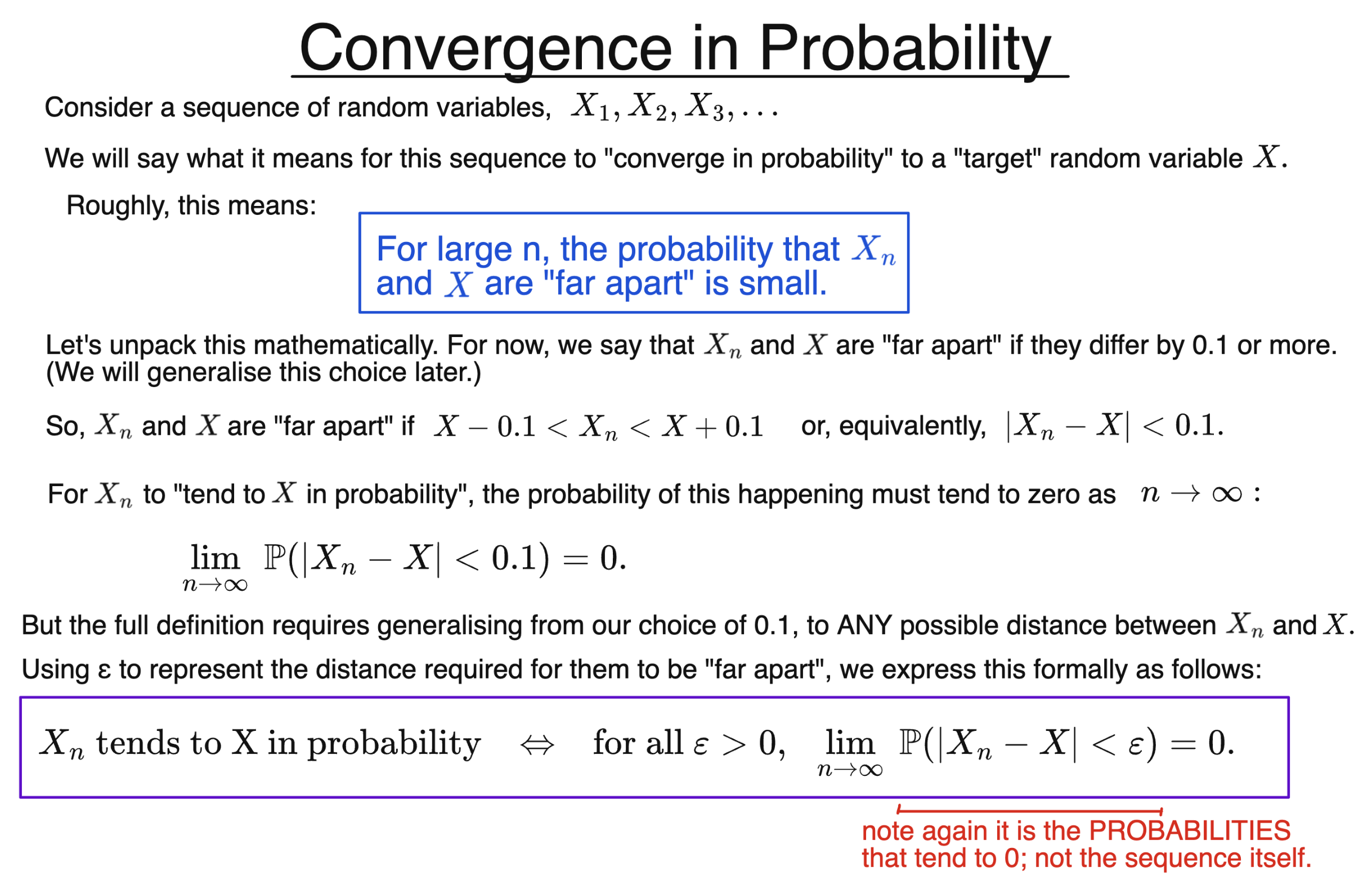 Convergence in Probability
